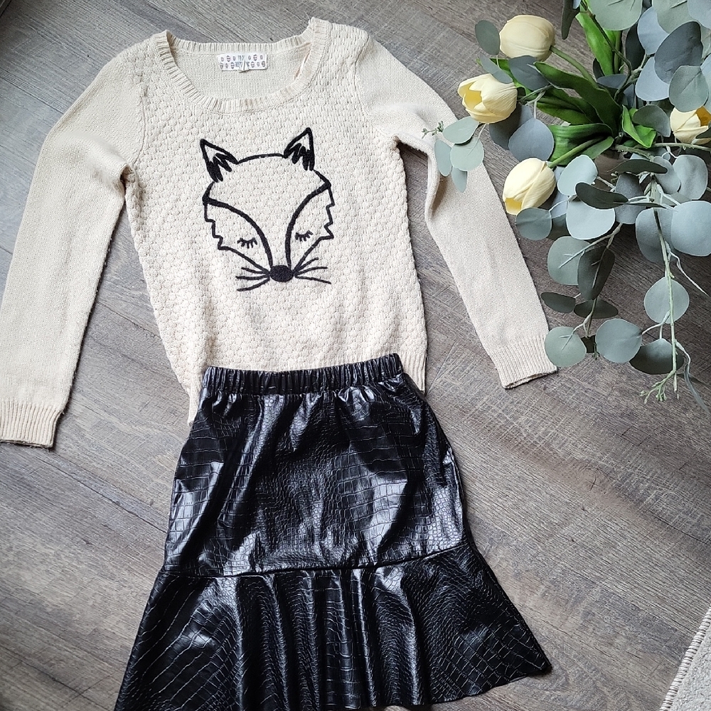 Pink Republic Cream Fox Sweater